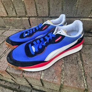 PUMA Men's‎ 10.5 Future Rider Play On Sneakers Green/Black/Blue Shoes